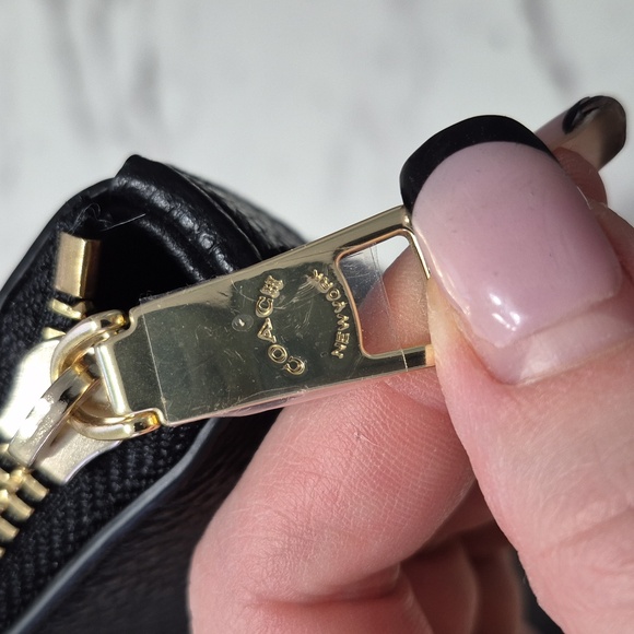 Coach Black Tote Bag with Gold Accents - Picture 4 of 10